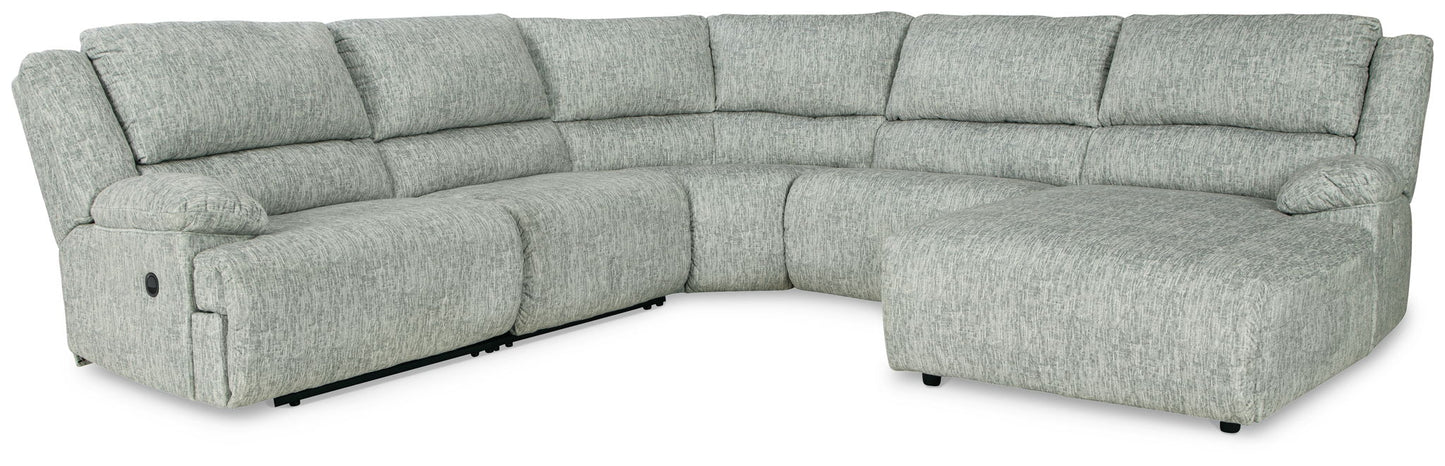 Mcclelland - Gray - Right Arm Facing Press Back Chaise 5 Pc Sectional