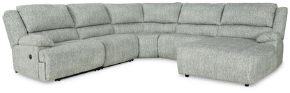 Mcclelland - Gray - Right Arm Facing Press Back Chaise 5 Pc Sectional