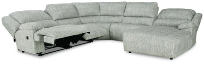 Mcclelland - Gray - Right Arm Facing Press Back Chaise 5 Pc Sectional