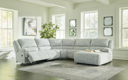 Mcclelland - Gray - Right Arm Facing Press Back Chaise 5 Pc Sectional