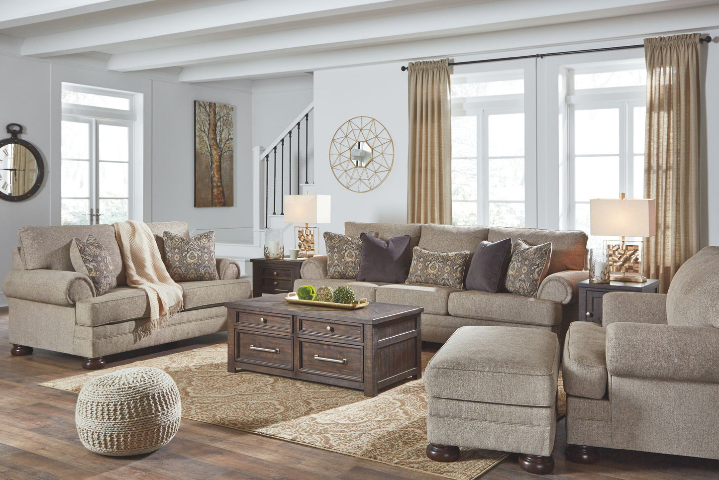 Kananwood - Oatmeal - 2 Pc. - Chair And A Half With Ottoman