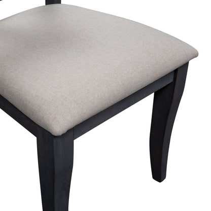 Ocean Isle - Upholstered X Back Side Chair - Slate Finish