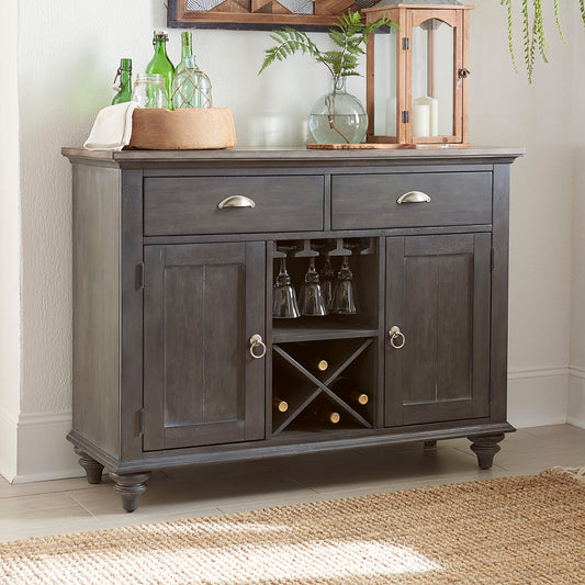 Ocean Isle - Buffet - Dark Gray - Slate Base