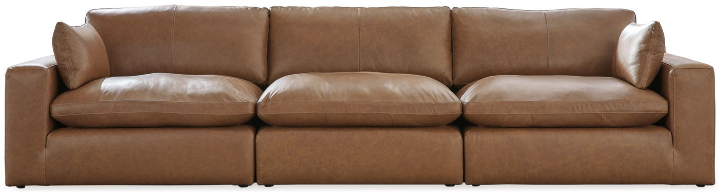 Emilia - Caramel - 3-Piece Sectional Sofa