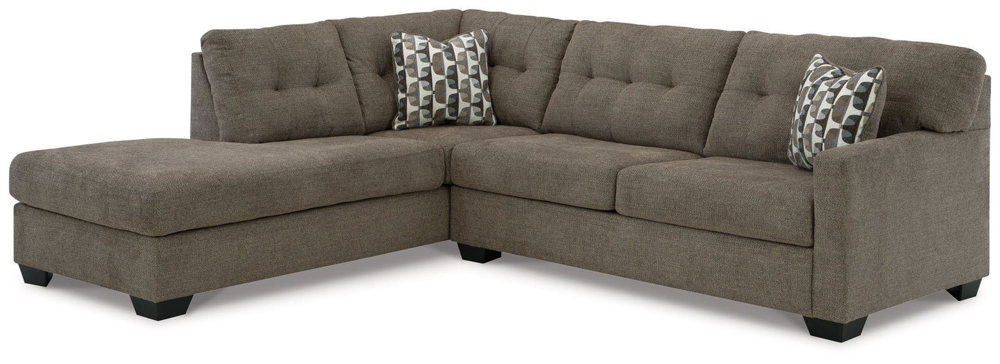 Mahoney - Chocolate - 2-Piece Sectional With Laf Corner Chaise