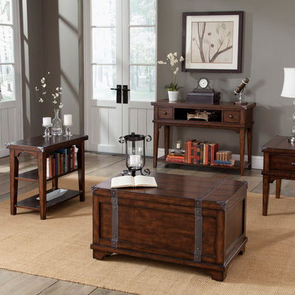 Aspen Skies - 3 Piece Set (1-Cocktail 2-End Tables) - Dark Brown