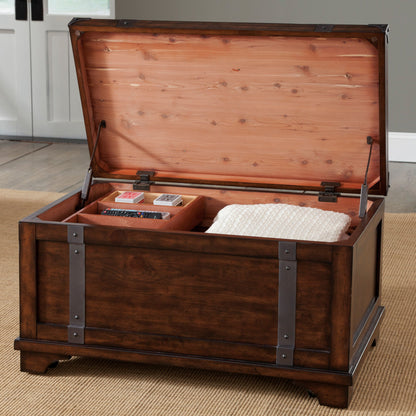 Aspen Skies - Storage Trunk - Dark Brown