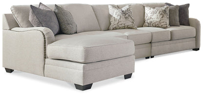 Dellara - Chalk - 3-Piece Sectional With Laf Corner Chaise And Armless Loveseat