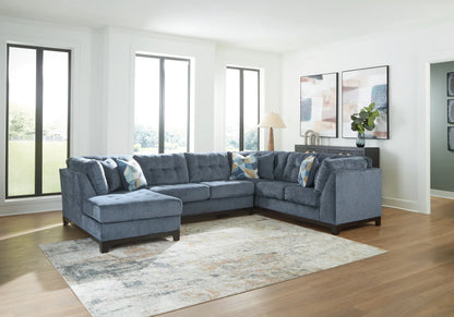 Maxon Place - Navy - 3-Piece Sectional With Laf Corner Chaise