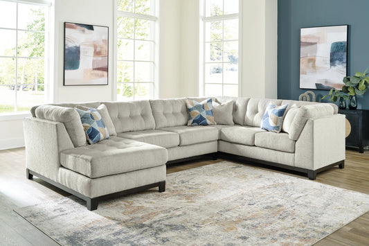 Maxon Place - Stone - 3-Piece Sectional With Laf Corner Chaise