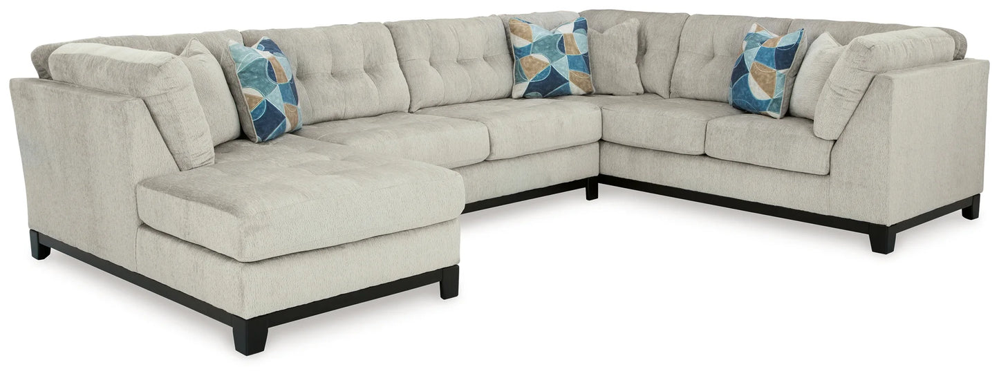 Maxon Place - Stone - 3-Piece Sectional With Laf Corner Chaise