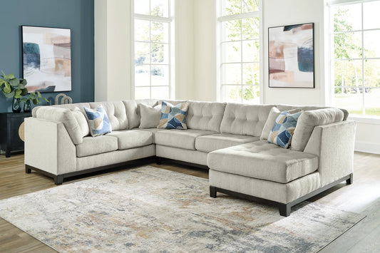 Maxon Place - Stone - 3-Piece Sectional With Raf Corner Chaise