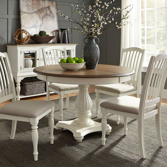 Cumberland Creek - 5 Piece Pedestal Table Set - White