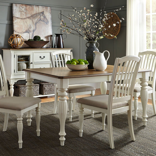 Cumberland Creek - 5 Piece Rectangular Table Set - White