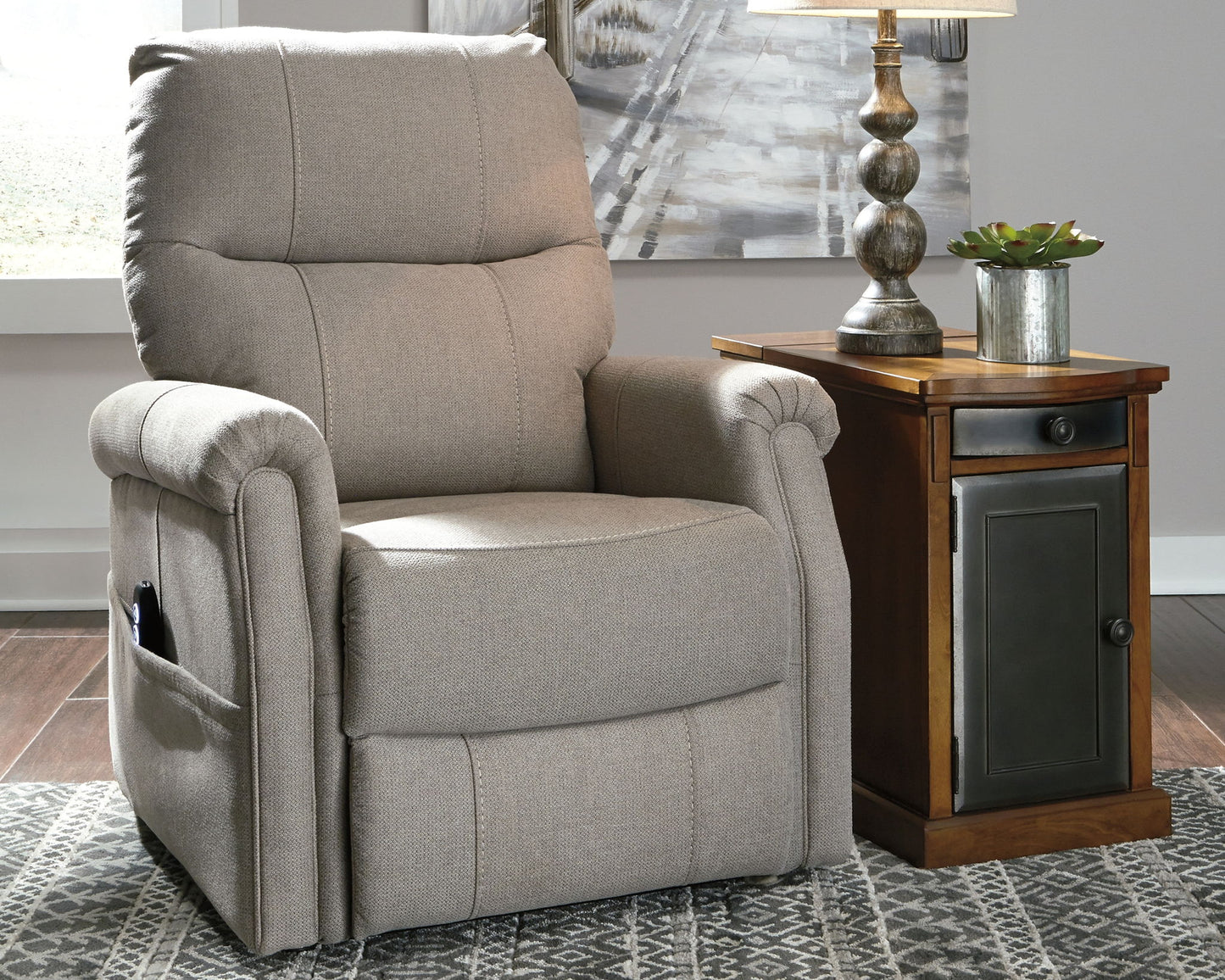 Markridge - Gray - Power Lift Recliner