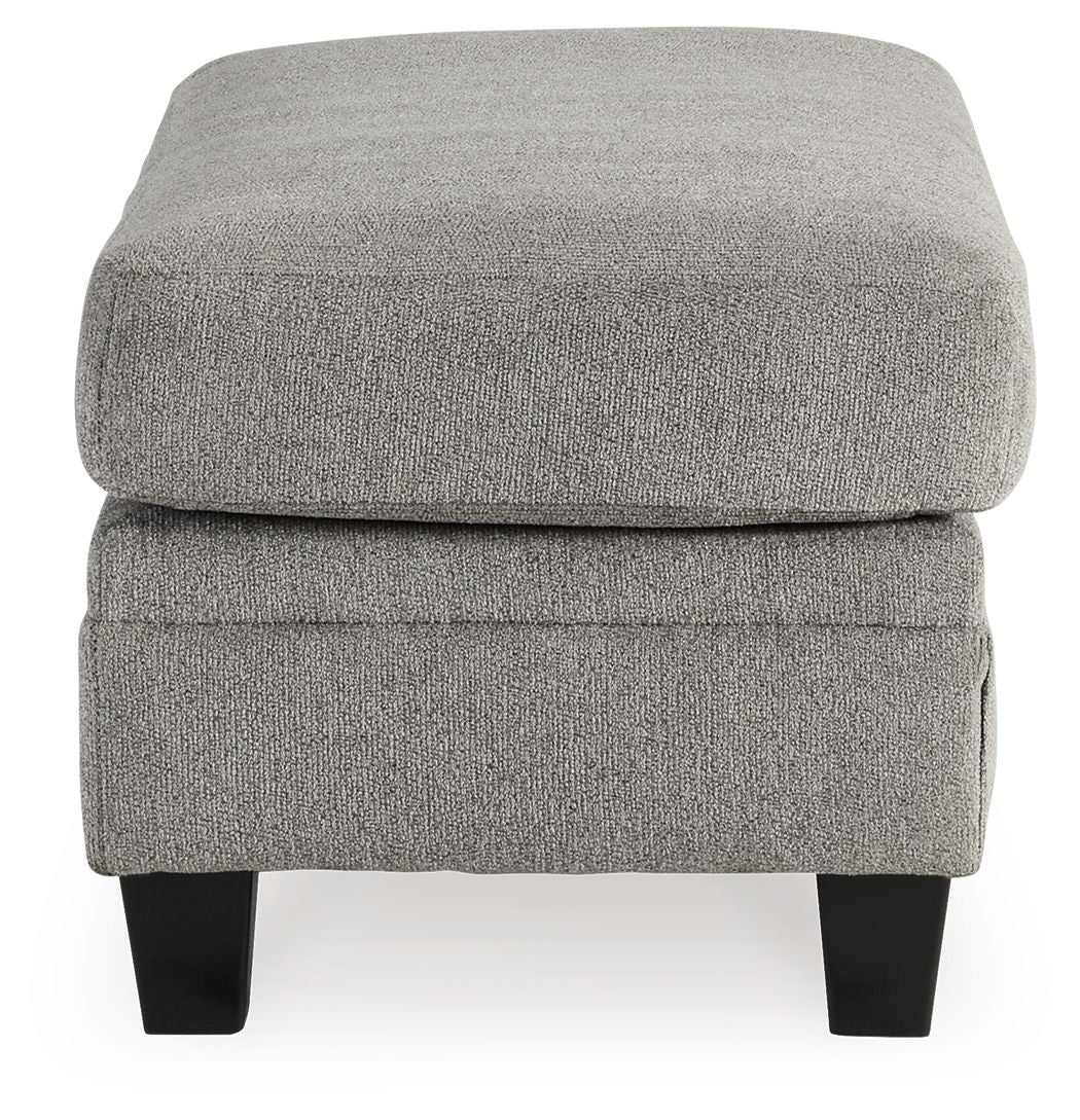 Davinca - Charcoal - Chair And A Half, Ottoman