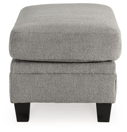 Davinca - Charcoal - Chair And A Half, Ottoman