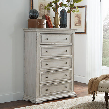 Big Valley - 5 Drawer Chest - Whitestone