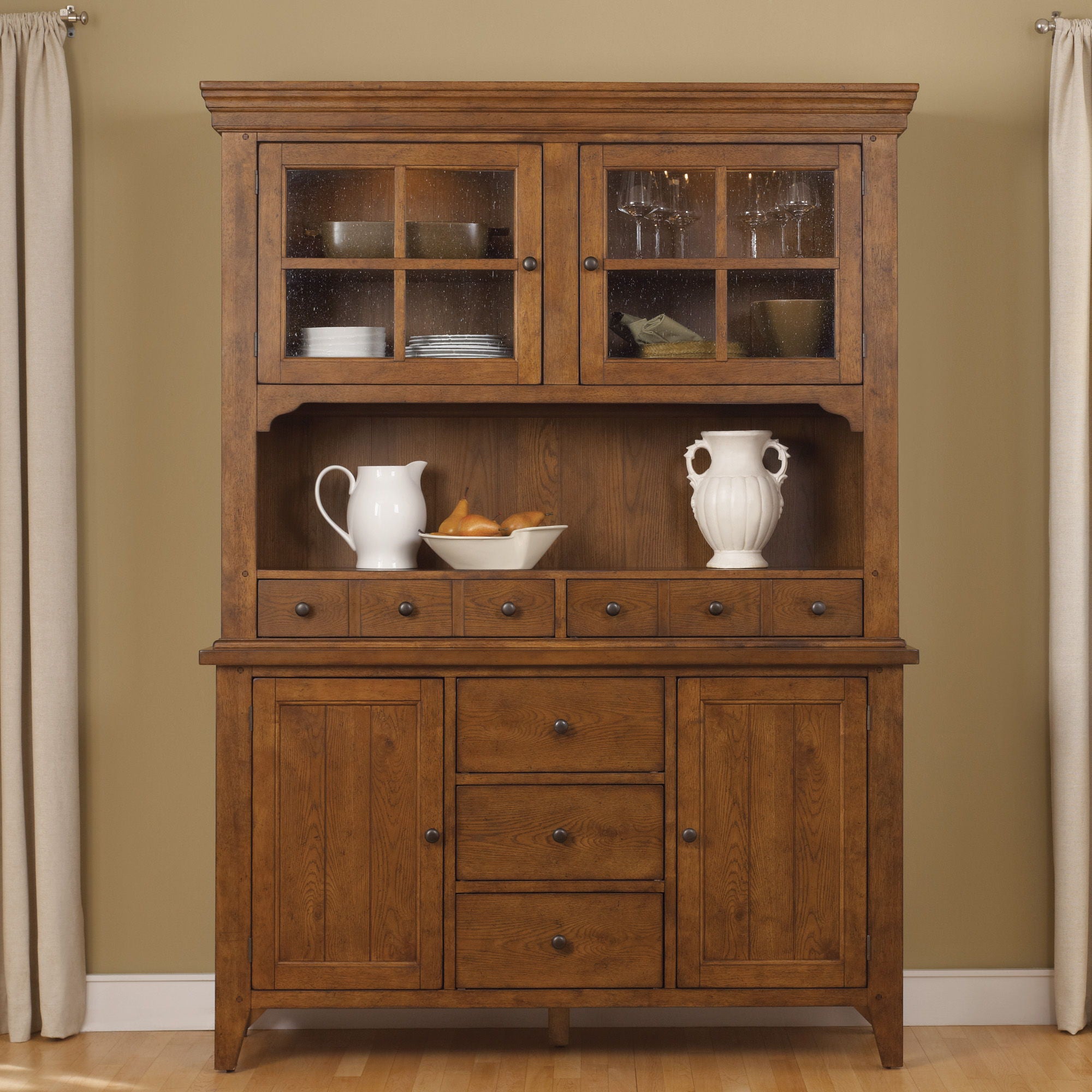 Hearthstone Ridge Hutch Buffet Dark Brown