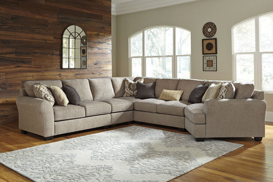 Pantomine - Driftwood - Right Arm Facing Cuddler 5 Pc Sectional