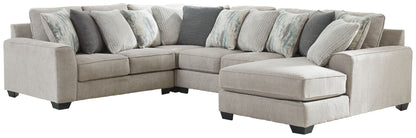 Ardsley - Pewter - Right Arm Facing Corner Chaise With Loveseat 4 Pc Sectional