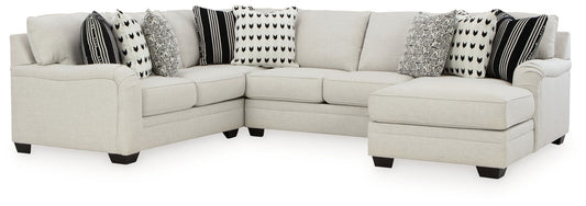 Huntsworth - Dove Gray - 4-Piece Sectional With Raf Corner Chaise