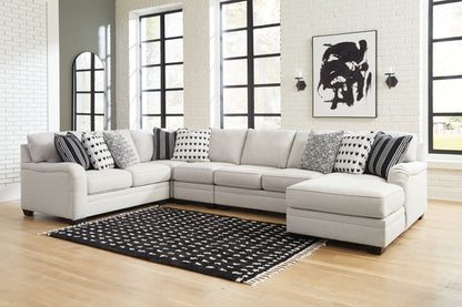 Huntsworth - Dove Gray - 5-Piece Sectional With Raf Corner Chaise