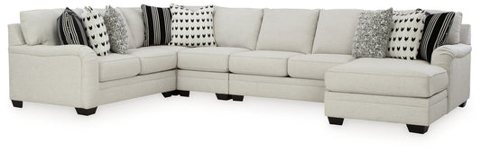 Huntsworth - Dove Gray - 5-Piece Sectional With Raf Corner Chaise