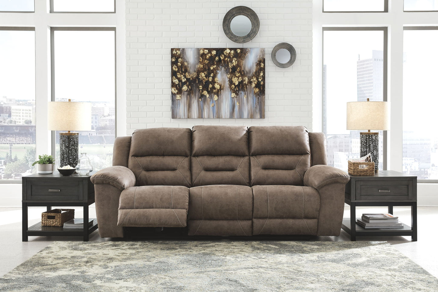 Stoneland - Light Brown - Reclining Power Sofa