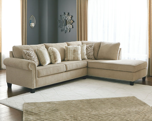 Dovemont - Putty - Right Arm Facing Corner Chaise 2 Pc Sectional