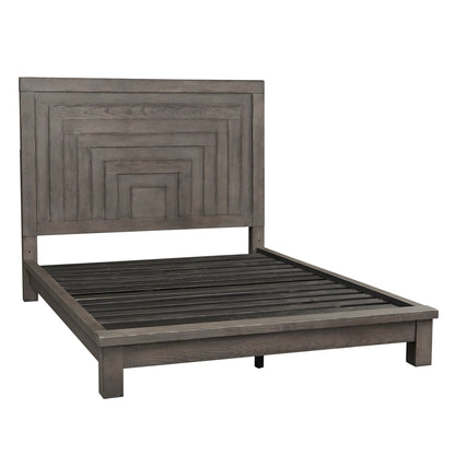 Modern Farmhouse - California King Platform Bed - Gray