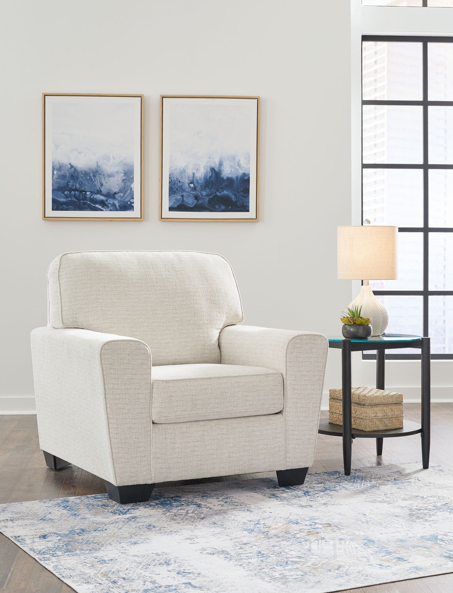 Cashton - Snow - 2 Pc. - Chair, Ottoman