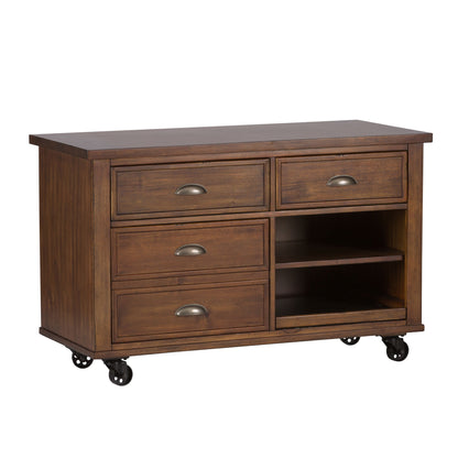 Arlington House - Complete 2 Piece Desk - Dark Brown