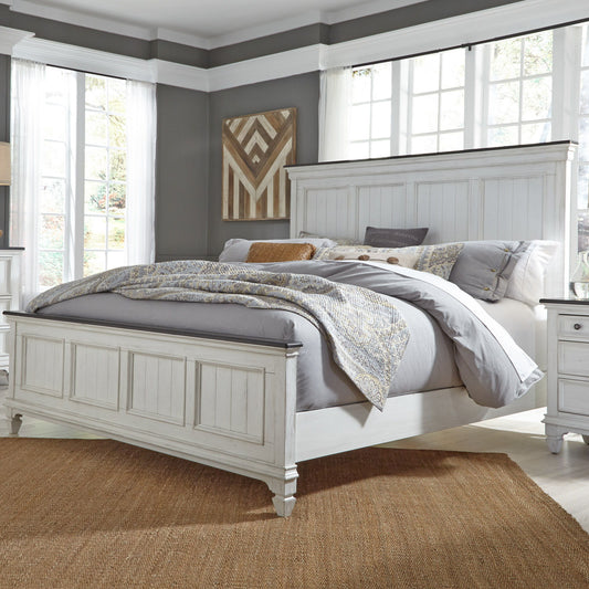 Allyson Park - California King Panel Bed - White