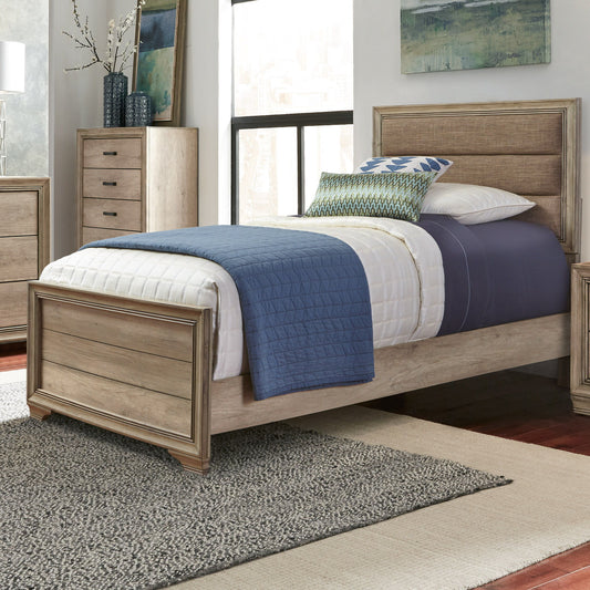 Sun Valley - Twin Upholstered Bed - Light Brown