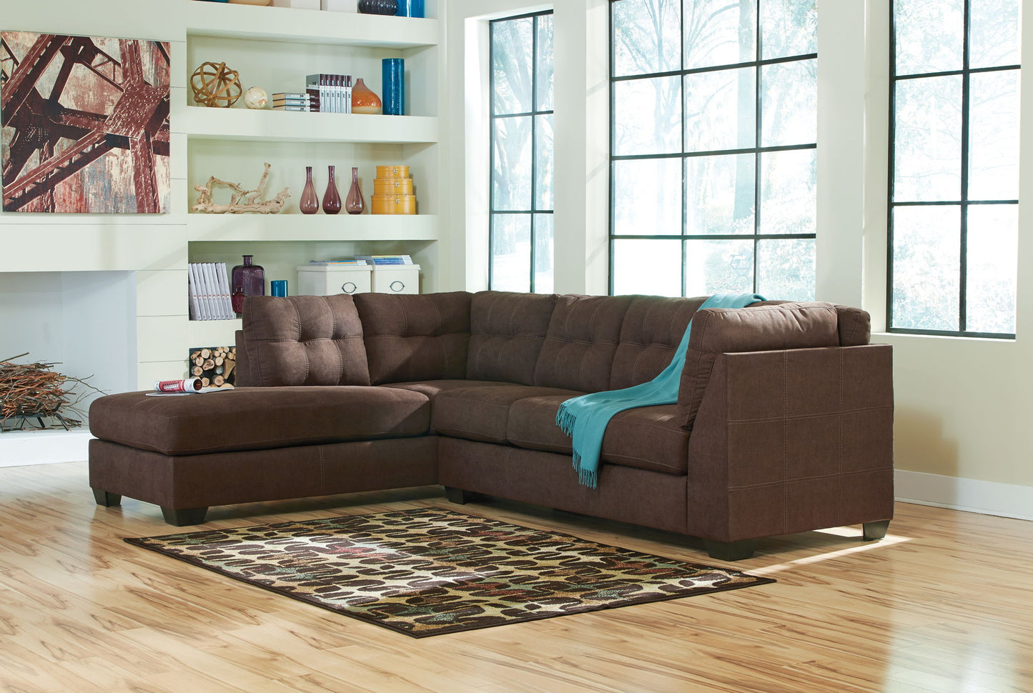 Maier - Walnut - Left Arm Facing Corner Chaise 2 Pc Sectional