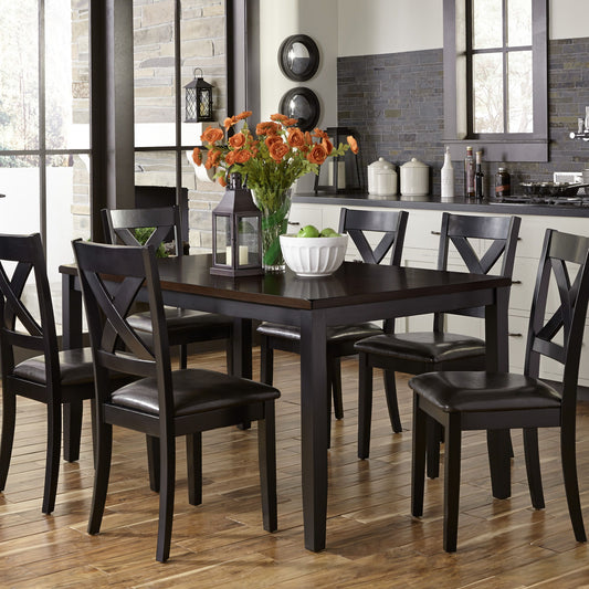 Thornton - 7 Piece Rectangular Table Set - Black