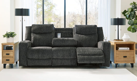 Martinglenn - Ebony - Power Reclining Sofa