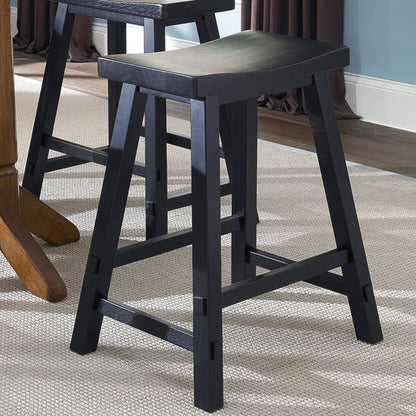 Creations - 24" Sawhorse Counter Stool - Black