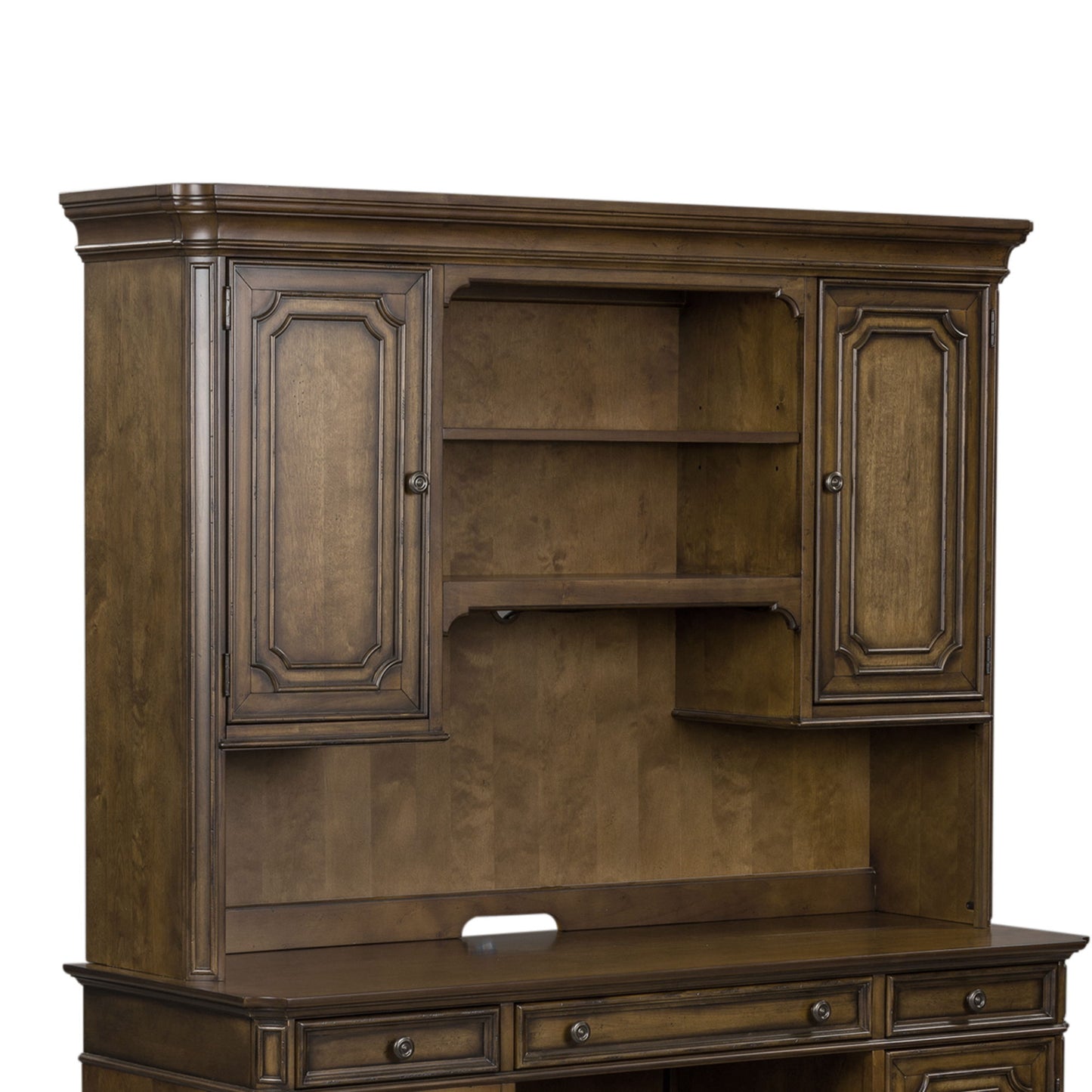 Amelia - Jr. Executive Credenza Hutch - Dark Brown