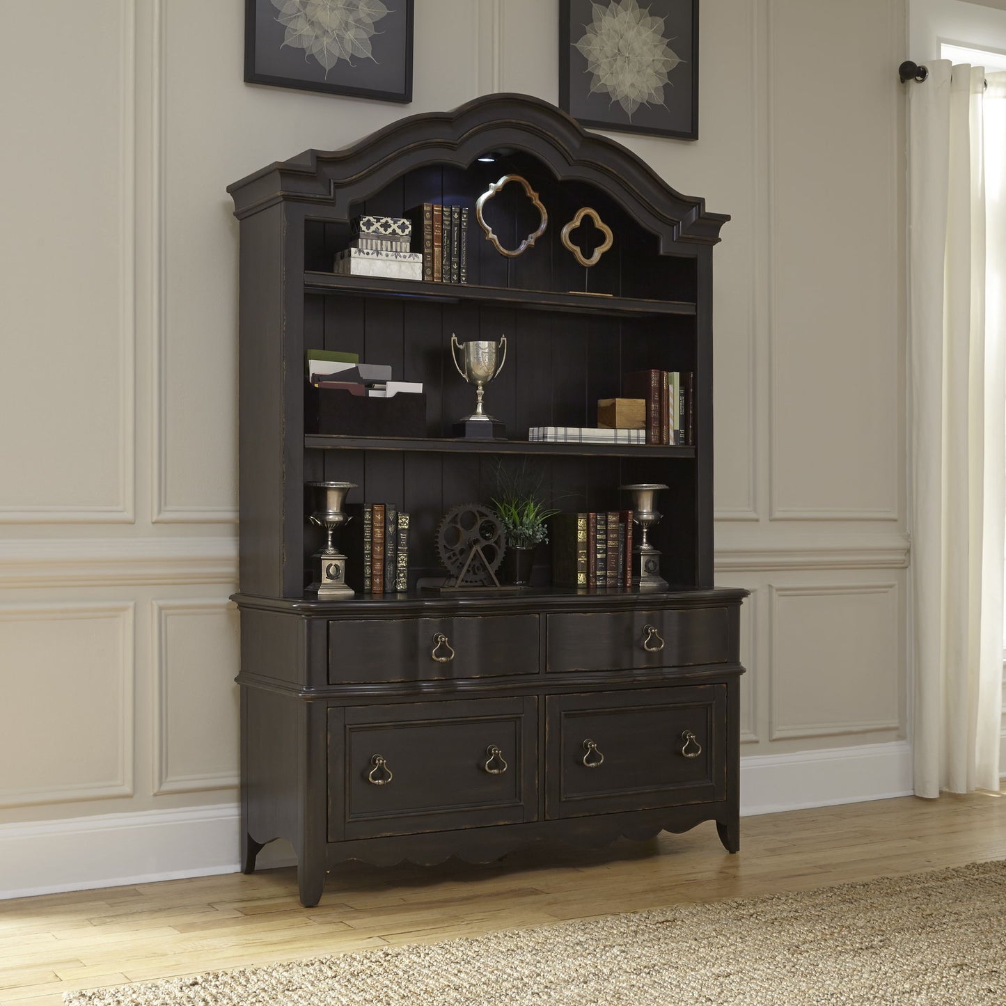 Chesapeake - Credenza & Hutch - Black