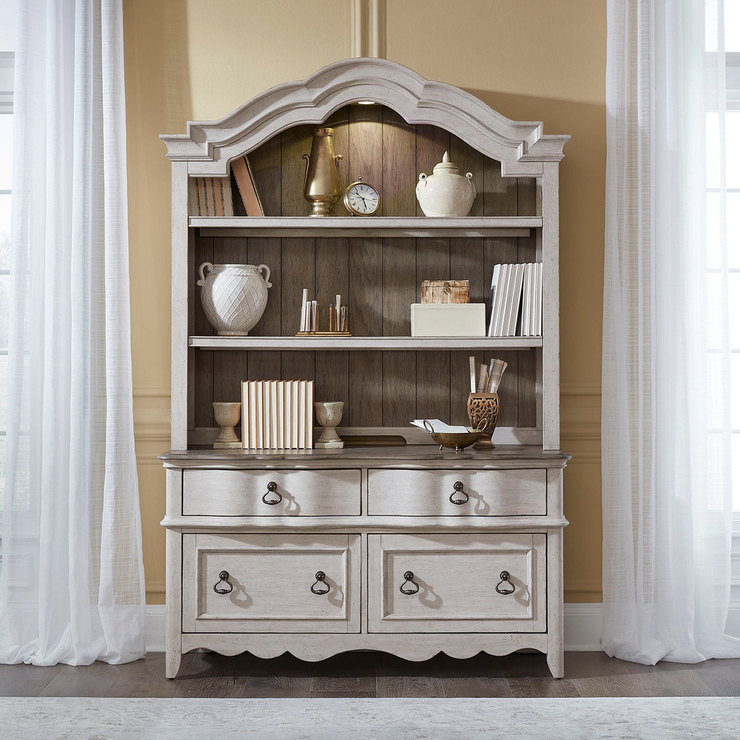 Chesapeake - Credenza & Hutch - White