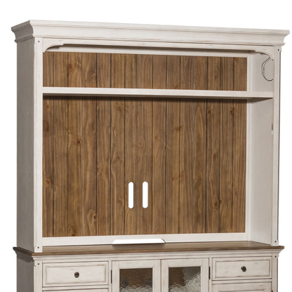 Morgan Creek - Entertainment Center With Piers - White