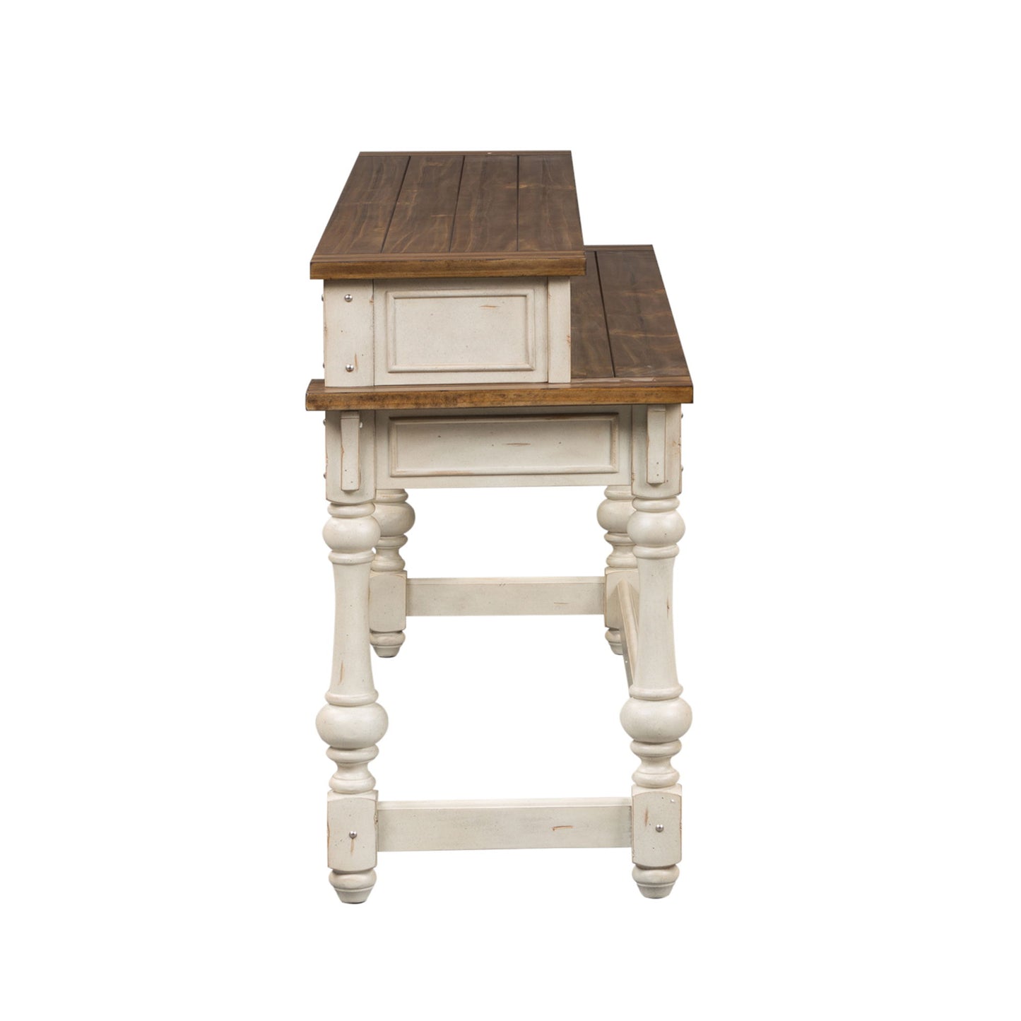 Morgan Creek - 4 Piece Console Set (1-Console 3-Stools) - White