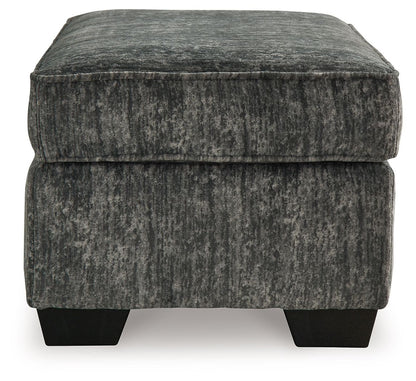 Lonoke - Gunmetal - 2 Pc. - Chair And A Half, Ottoman