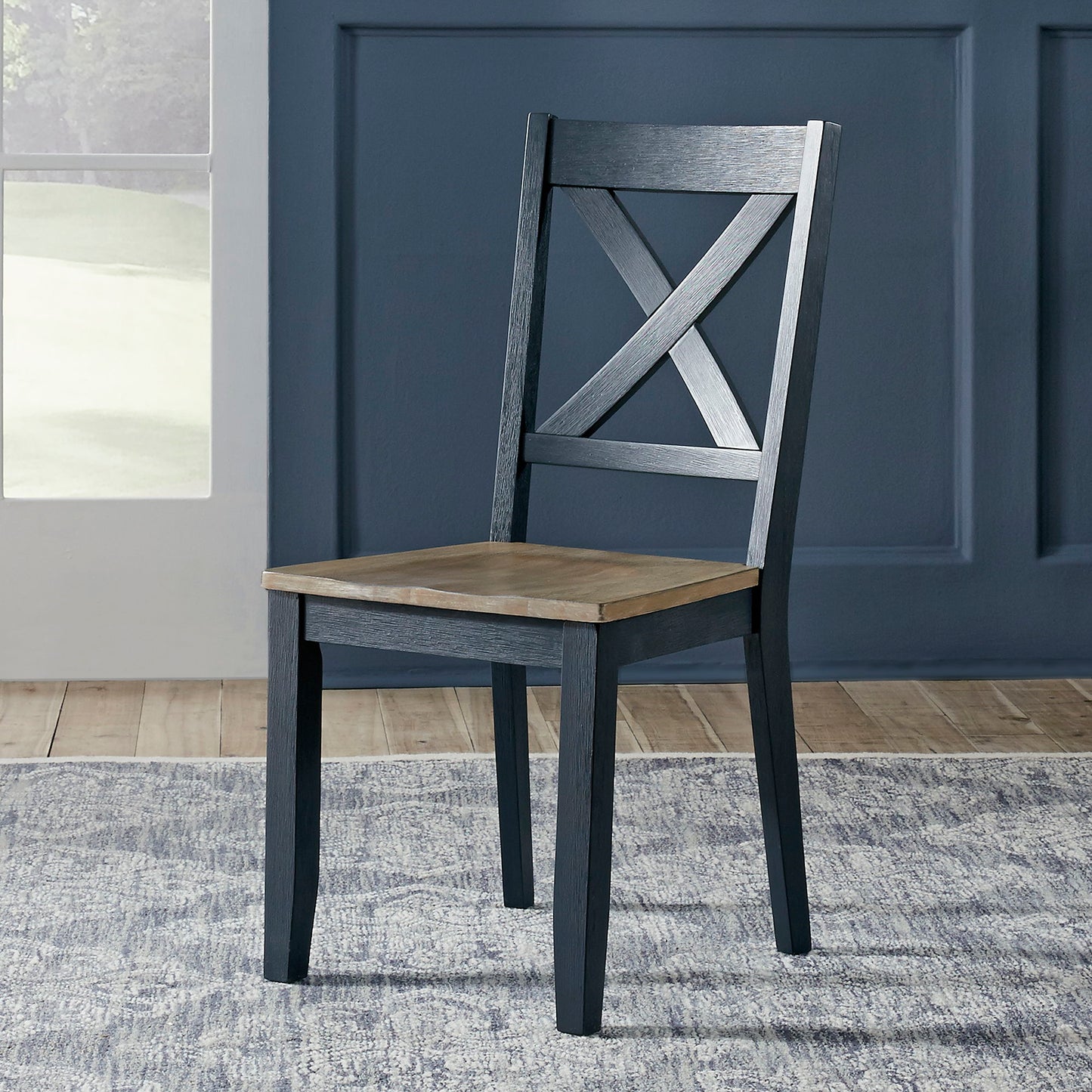 Lakeshore - X Back Side Chair - Navy