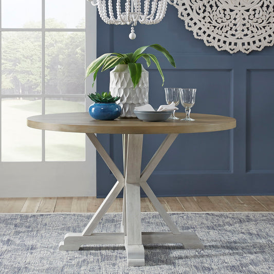 Lakeshore - Single Pedestal Table - White