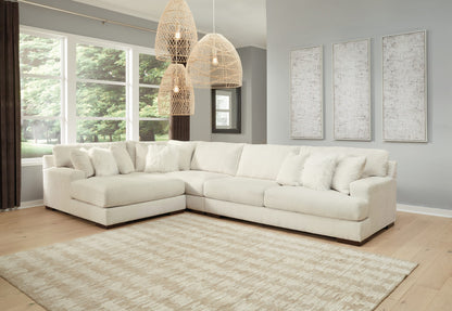 Zada - Ivory - Left Arm Facing Chaise Sectional 4 Pc