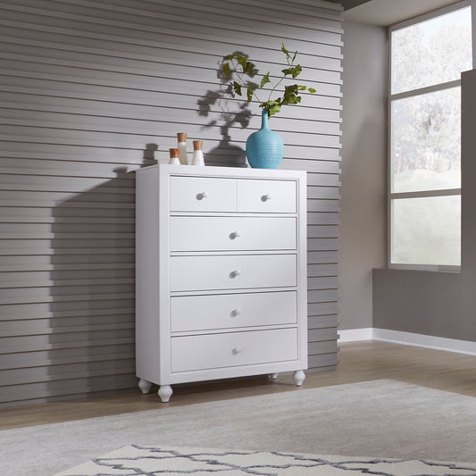 Cottage View - 5 Drawer Chest - White