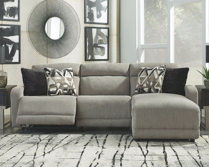 Colleyville - Stone - Right Arm Facing Power Chaise 3 Pc Sectional